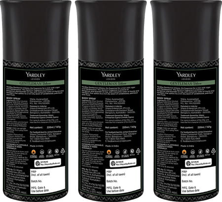 Yardley London Gentleman Urbane Deo For Men 220ml (Pack Of 3)