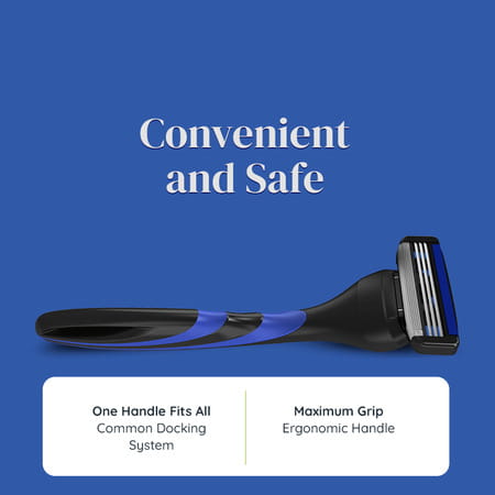 Letsshave Pro 3 Shaving Razor For Men - Pro 3 Blade + Razor Handle