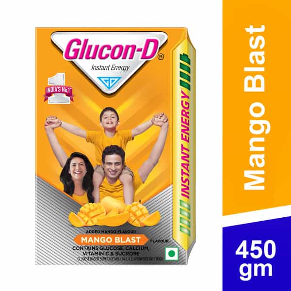 Glucon-D Mango Blast With 3 Benefits Of Energy | Recovery | And Immunity | 450 G
