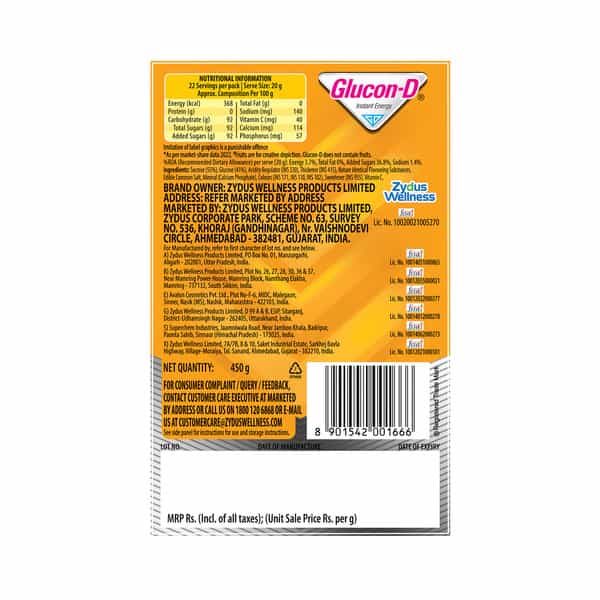 Glucon-D Mango Blast With 3 Benefits Of Energy | Recovery | And Immunity | 450 G