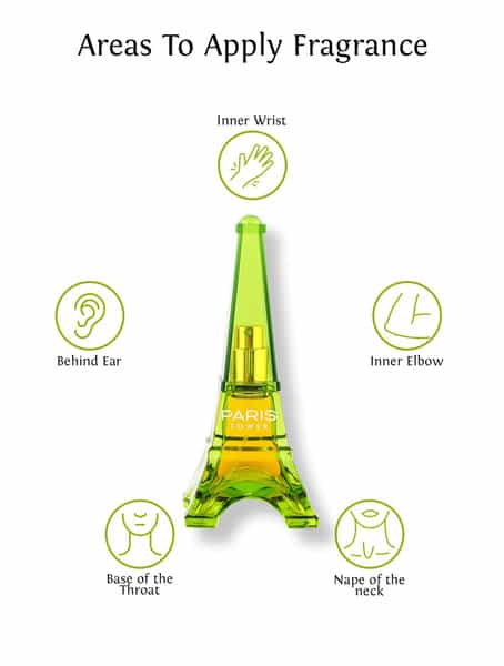 Sweet Heart Light Green Paris Tower Long Lasting Eau De Perfume 40Ml