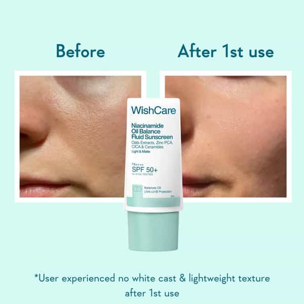 Wishcare Niacinamide Oil Balance Sunscreen Spf 50 Pa++++ Light & Matte Sunscreen | Oily Skin - 30Ml