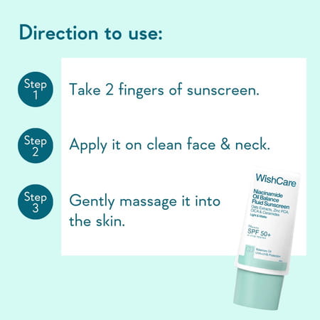 Wishcare Niacinamide Oil Balance Sunscreen Spf 50 Pa++++ Light & Matte Sunscreen | Oily Skin - 30Ml