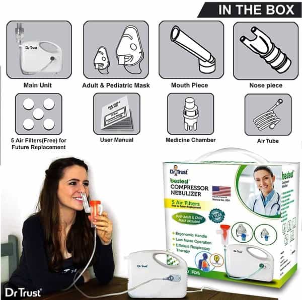 Dr Trust Bestest  Compressor Nebulizer Machine Kit