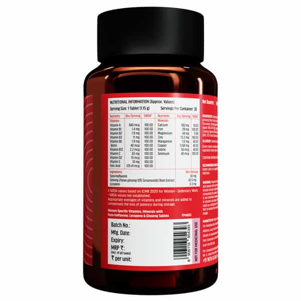 Hk Vitals Multivitamin For Women (30 Tablets) |With Zinc | Vitamin C | Vitamin D