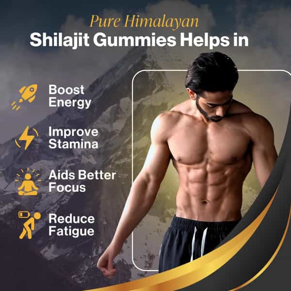 Amocare 400Mg Shilajit Gummies | Energy & Immune Boost | 75%+ Fulvic Acid | 0 Added Sugar - 30N