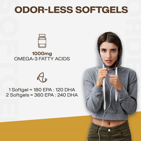 Myfitfuel Salmon Fish Oil | 1000mg (180 Epa 120 Dha) | 50 Softgels