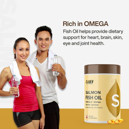 Myfitfuel Salmon Fish Oil | 1000mg (180 Epa 120 Dha) | 50 Softgels