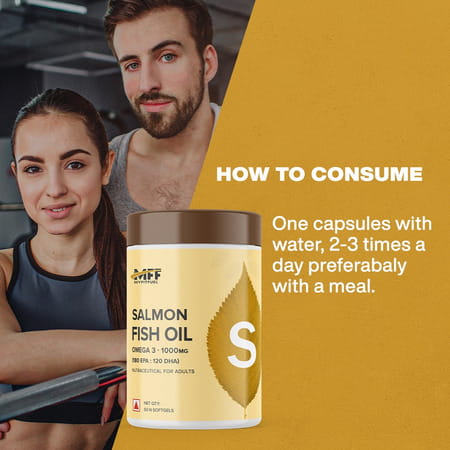 Myfitfuel Salmon Fish Oil | 1000mg (180 Epa 120 Dha) | 50 Softgels