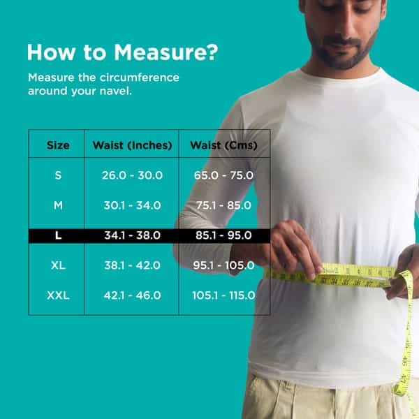 Truhabit Lumbar Sacral Belt (Large) Back Pain Belt For Back Pain Relief Women Men