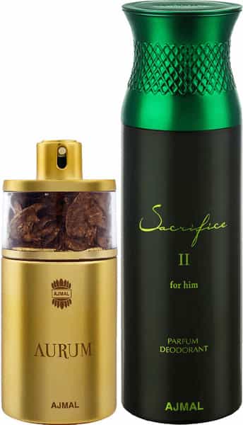Ajmal Aurum Eau De Parfum 75Ml Perfume For Women And Sacrifice Ii For Him Deodorant 200Ml For Men