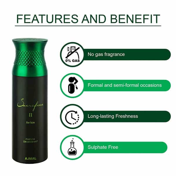 Ajmal Aurum Eau De Parfum 75Ml Perfume For Women And Sacrifice Ii For Him Deodorant 200Ml For Men