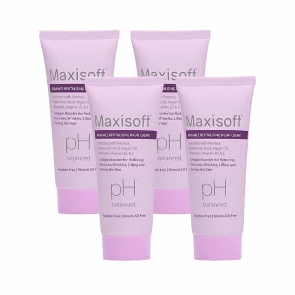 Maxisoft Advance Revitalising | Paraben & Mineral Oil Free | Night Cream | Tube | 50 Gm | Pack Of 4