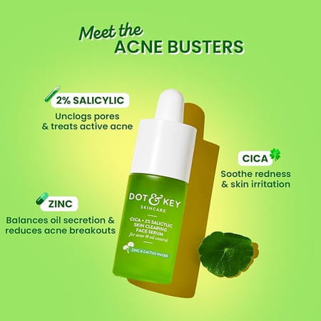 Dot & Key 2% Salicylic Acid + Cica (Centella) Anti Acne Serum With Zinc | 30 Ml