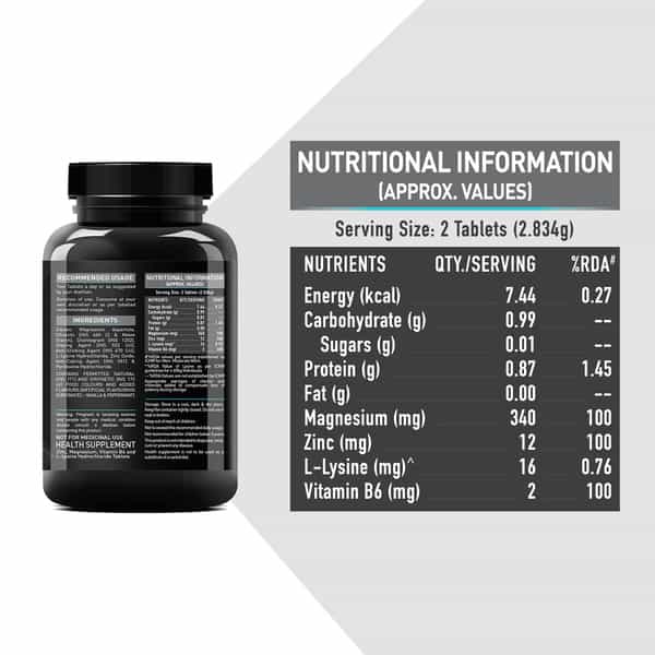 Muscleblaze Zma (60 Tablets) | For Muscle Strength & Recovery | 100% Rda Of Zinc