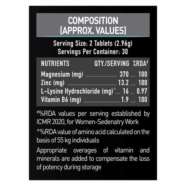 Muscleblaze Zma (60 Tablets) | For Muscle Strength & Recovery | 100% Rda Of Zinc