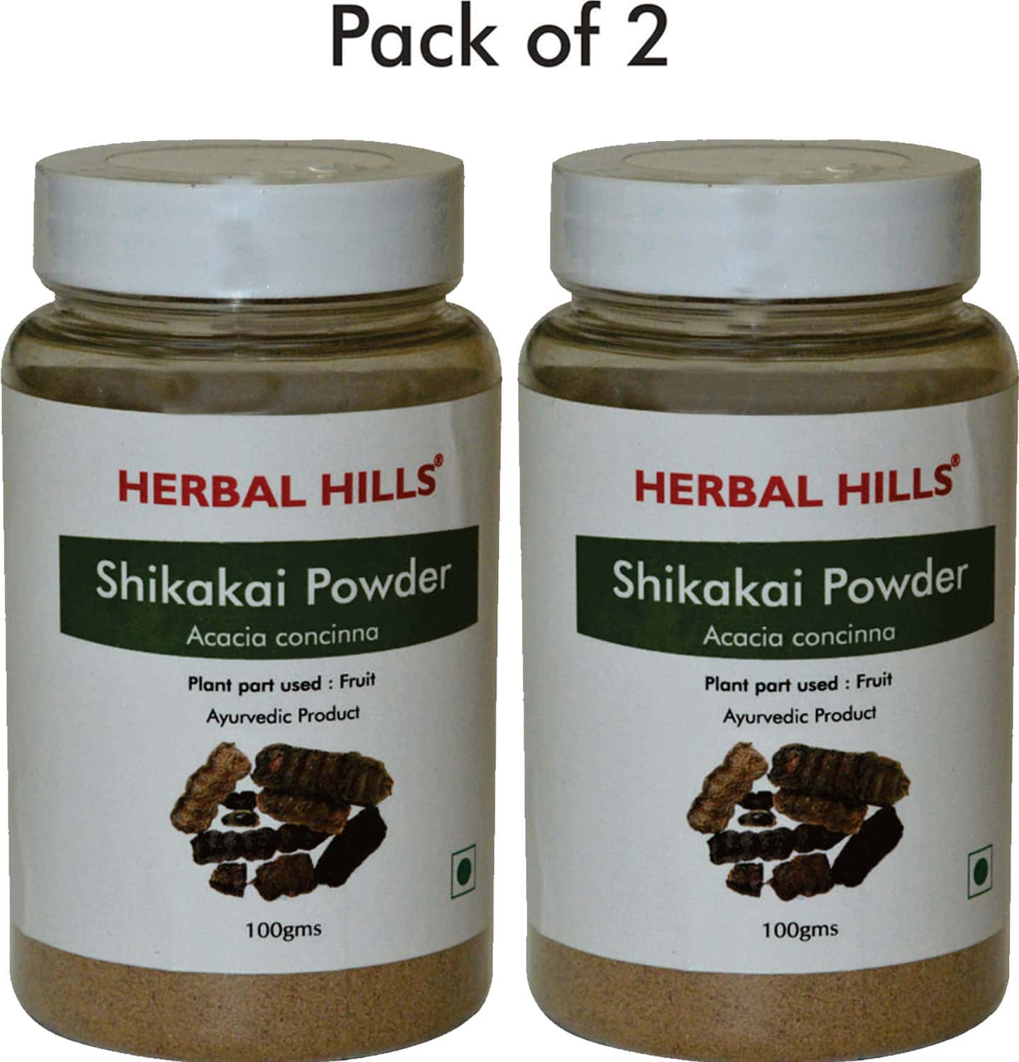 Herbal Hills Shikakai Powder - 100 Gms (Pack Of 2)