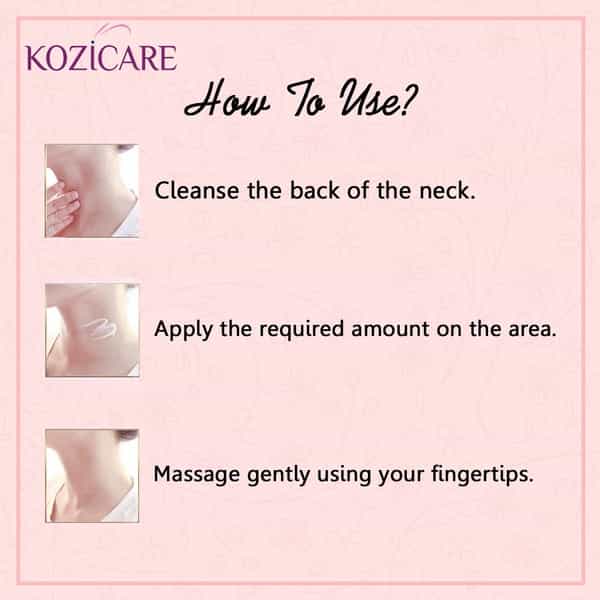 Kozicare Neck Firming Cream With Glutathione Vitamin C E Niacinamide & Kojic Acid - 50Gm