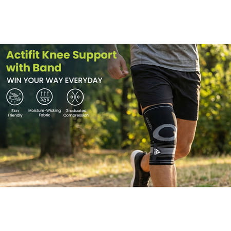 Actifit Knee Support With Adjustable Band - Compression Brace For Pain Relief Sports & Gym - Size Xl