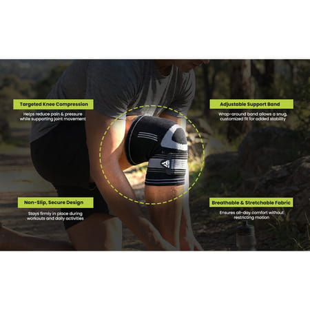 Actifit Knee Support With Adjustable Band - Compression Brace For Pain Relief Sports & Gym - Size Xl