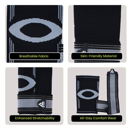 Actifit Knee Support With Adjustable Band - Compression Brace For Pain Relief Sports & Gym - Size Xl