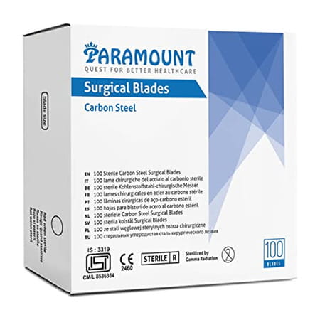 Paramount Surgical Blade No. 22 100 Pcs Per Packet Pack Of 1