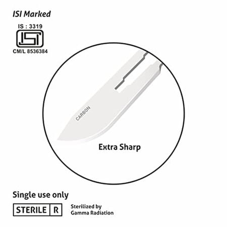Paramount Surgical Blade No. 22 100 Pcs Per Packet Pack Of 1
