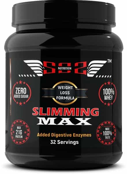 Sos Nutrition Slimming Max Weight Loss Chocolate Whey Protein -909G (Skin Glow Healthy Hair)