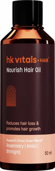 Hk Vitals Nourish Hair Oil With Rosemary | Amla | Bhringraj (50Ml) | For Reduce Hair Loss