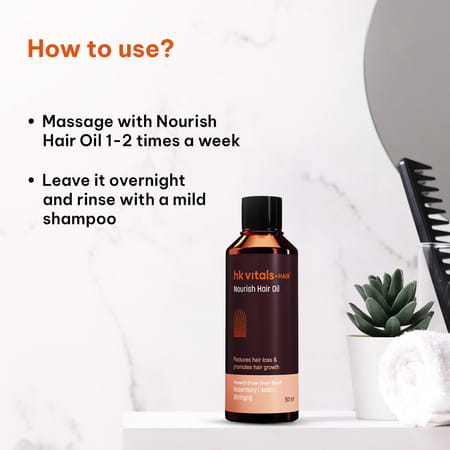 Healthkart Hk Vitals Nourish Hair Oil With Rosemary | Amla | Bhringraj (50ml)