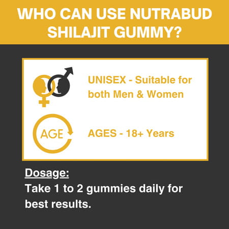 Nutrabud Shilajit Gummies | Energy | Strength & Stamina Support | Tamarind Flavor | 60 Veg Gummies