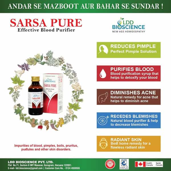 Ldd Bioscience Sarsa Pure Blood Purifier Syrup (115Ml Pack Of 2)