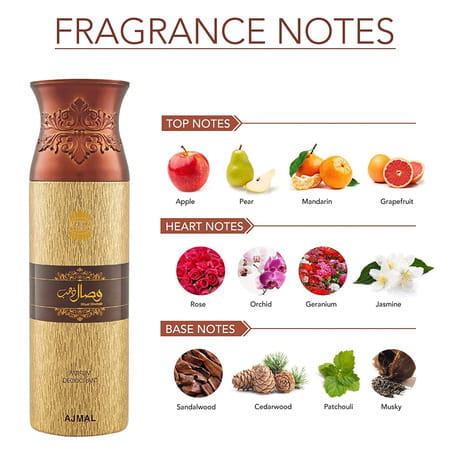 Ajmal Wisal Dhahab & Wisal Deodorant Spray For Men & Women (200 Ml Pack Of 2)