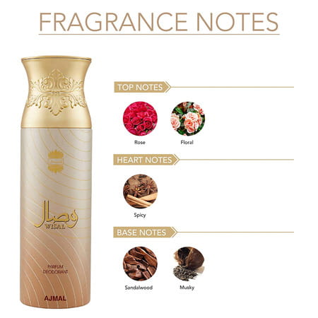 Ajmal Wisal Dhahab & Wisal Deodorant Spray For Men & Women (200 Ml Pack Of 2)