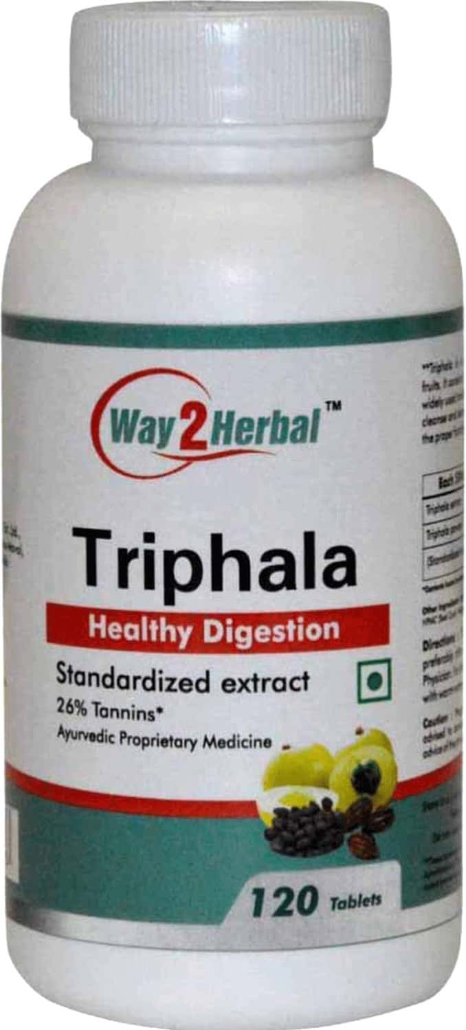 Buy WAY2HERBAL TRIPHALA HEALTHY DIGESTION 120 TABLETS Online & Get