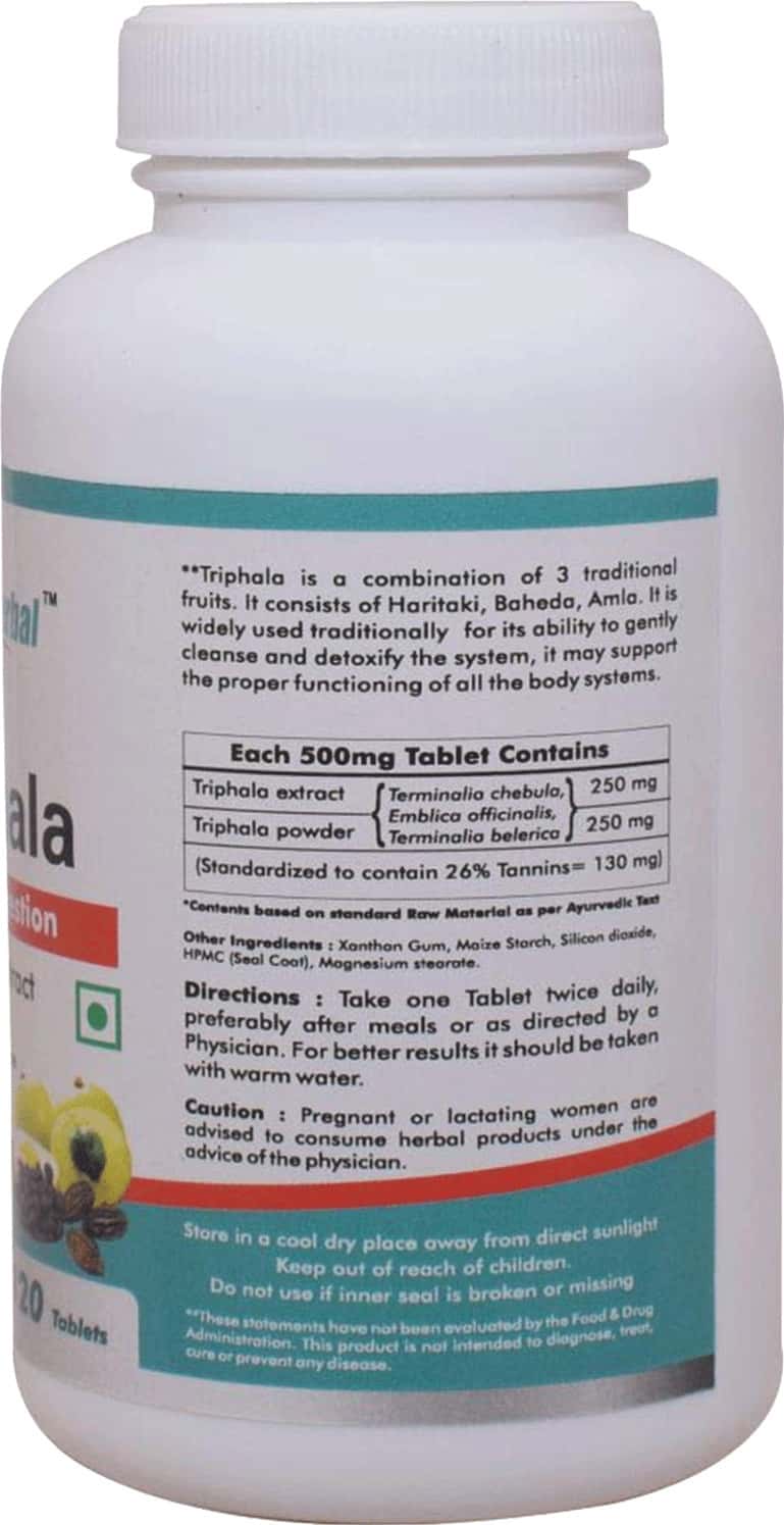 Buy WAY2HERBAL TRIPHALA HEALTHY DIGESTION 120 TABLETS Online & Get