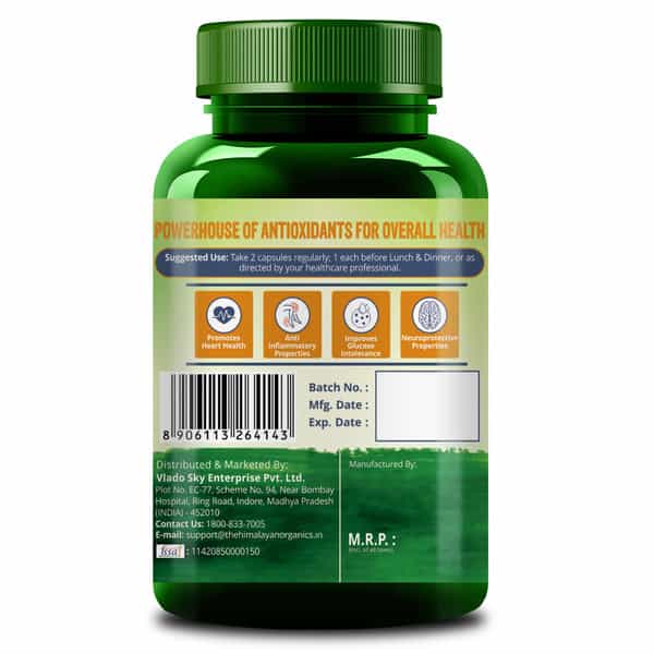 Himalayan Organics Super Antioxidant | Bottle | 60 Veg Capsules