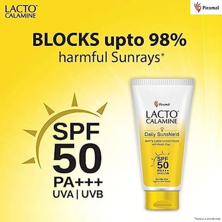 Lacto Calamine Sun Shield 50 G & Lacto Calamine Lotionfor Combination(60 Ml)