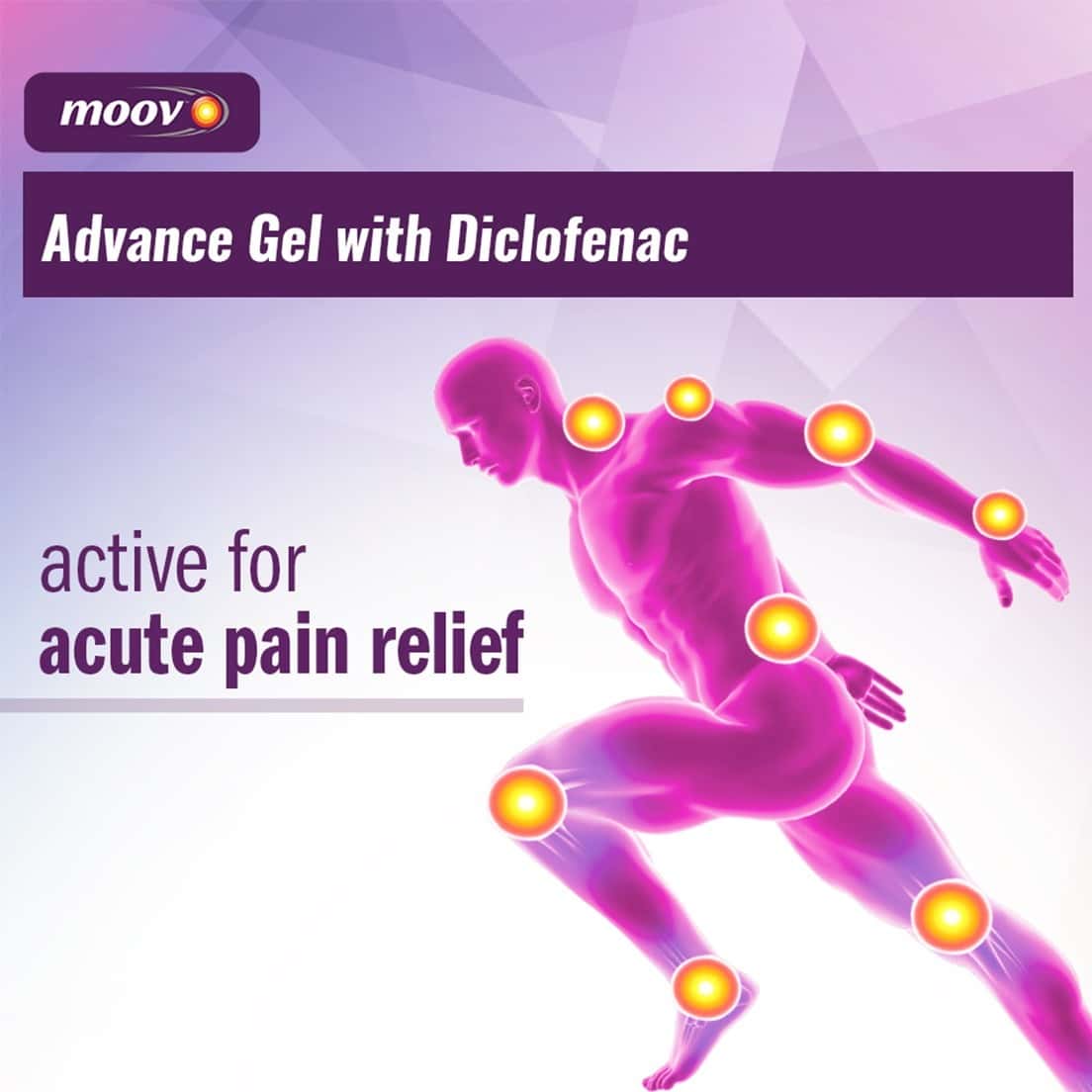 Buy MOOV ADVANCE FAST PAIN RELIEF DICLOFENAC GEL 30 GM (33 EXTRA