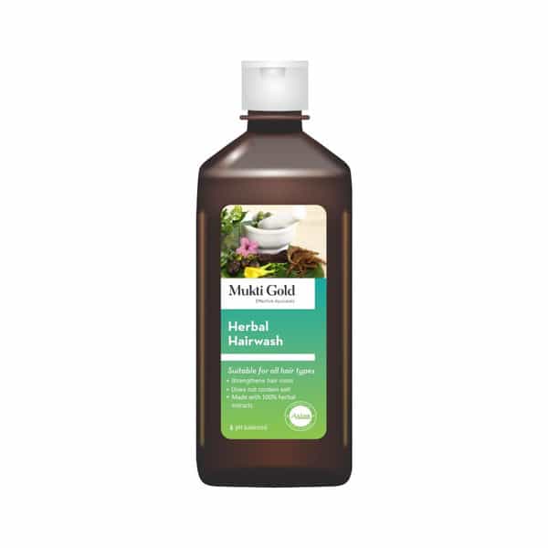 Mukti Gold Herbal Hair Wash Shampoo|Herbal Shampoo Helps In Hair Fall Control & Hair Growth - 400Ml