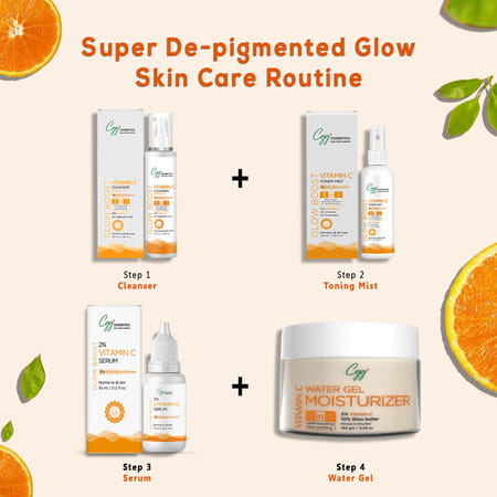 Cgg Cosmetics 2% Vitamin C Serum - 10x Anti-Aging Booster - Pack Of 2 - 10ml