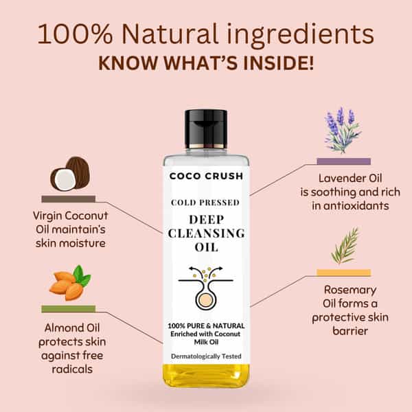 Coco Crush Deep Cleansing Makeup Remover Massage Oil - 100Ml