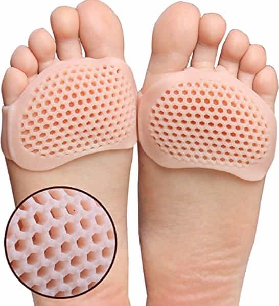 Skudgear 2 Pieces Metatarsal Pads Ball Of Foot Cushion Forefoot Pads Breathable & Soft Gel