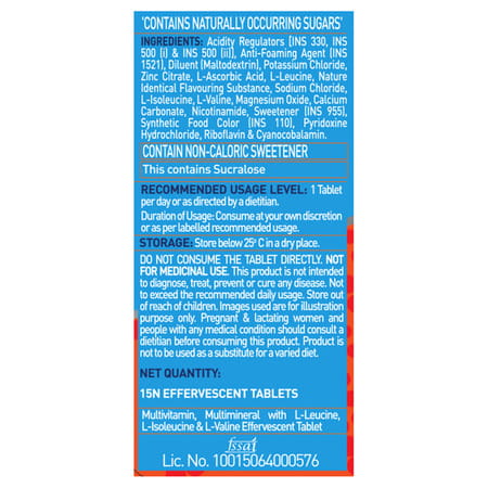Muscleblaze Fuel One Sports Hydr8 (Zesty Orange | 20 Effervescent Tablets)