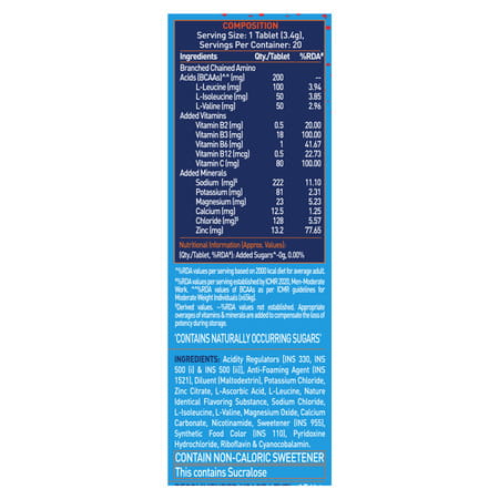 Muscleblaze Fuel One Sports Hydr8 (Zesty Orange | 20 Effervescent Tablets)