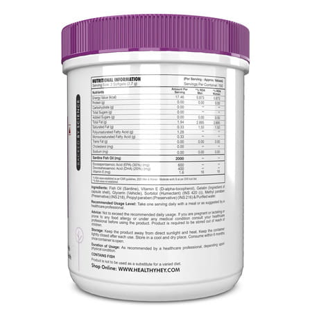 Healthyhey Sardine Fish Oil | Omega 3 For Women And Men 300 Softgel Capsules