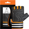 Musclexp Coral-Fit Sports Gym Gloves Moisture-Absorbing Non-Odor Material (Black & Orange) 1 Pair