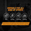 Musclexp Coral-Fit Sports Gym Gloves Moisture-Absorbing Non-Odor Material (Black & Orange) 1 Pair