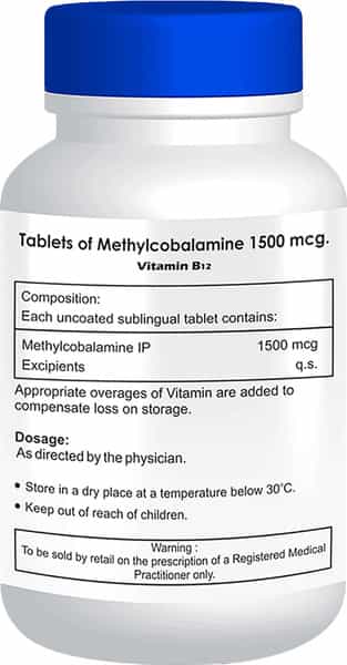 Healthvit Vitamin B12 1500Mcg - 60 Tablets