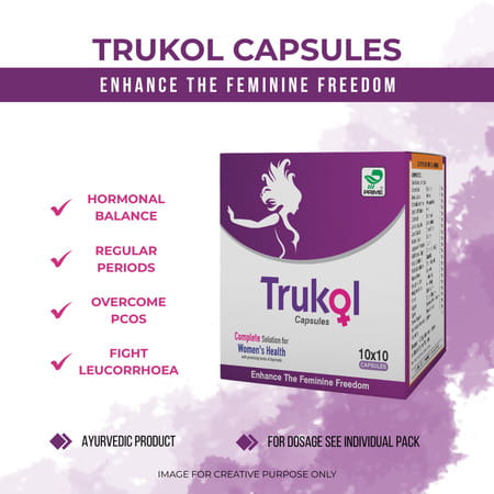 Prime Trukol Capsules - Complete Solution For Women'S Health & Pcos - (10 X 10n)